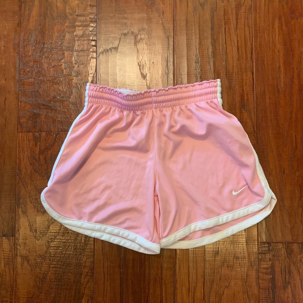Light pink nike running shorts
